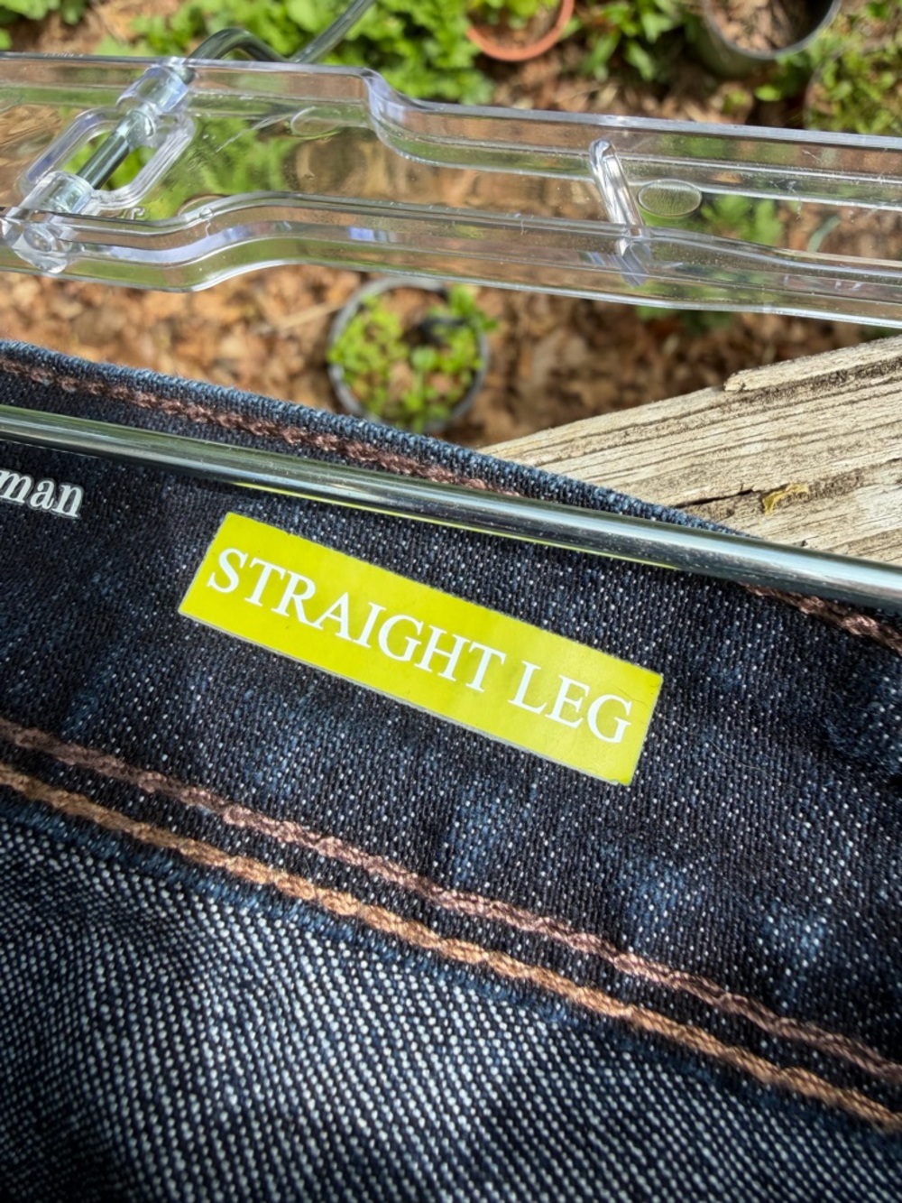 Style & Co. Woman Dark Denim Straight Leg Size 18 W Petite Jean Preowned - Picture 8 of 14